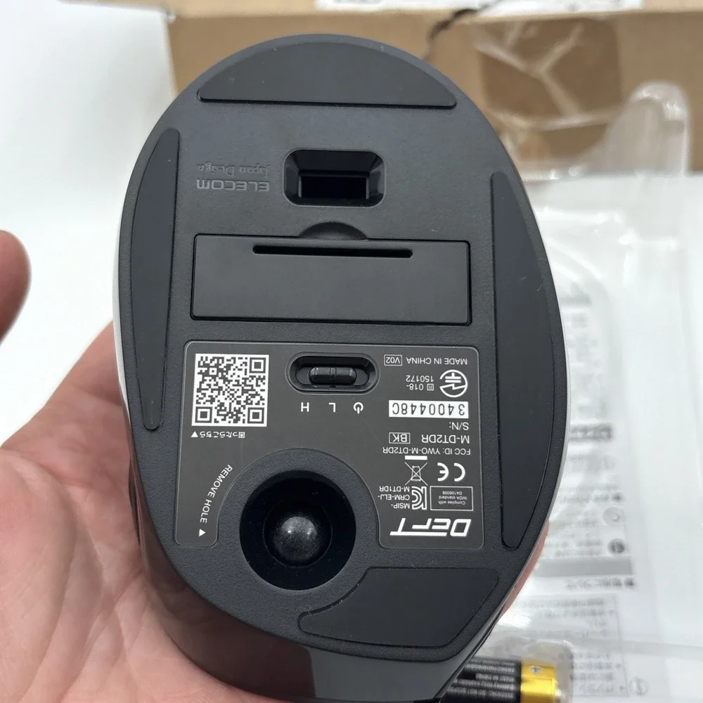 Elecom Deft Wireless Trackball Mouse M-DT2DRBK DT1DR Black